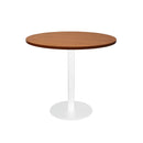 Eagle Round Table 900Mm Diameter Cherry Top White Base