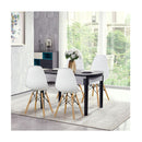 Eames Dining Chairs Plastic Pre Assembled Chairs With Wood Legs White