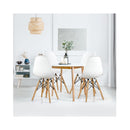 Eames Dining Chairs Plastic Pre Assembled Chairs With Wood Legs White