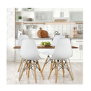Eames Dining Chairs Plastic Pre Assembled Chairs With Wood Legs White