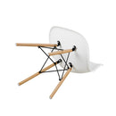 Eames Dining Chairs Plastic Pre Assembled Chairs With Wood Legs White