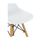 Eames Dining Chairs Plastic Pre Assembled Chairs With Wood Legs White