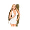 Earth Shaker Vneck Mini Dress With Gathering And Thong White