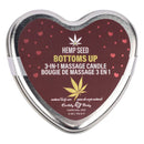 Eb Hemp Seed 3 In 1 Massage Heart Candle Bottoms Up 113G