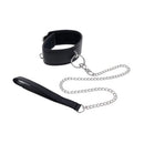 Edge Collar And Leash Black Neck Restraint With Metal Leash