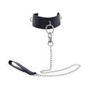 Edge Collar And Leash Black Neck Restraint With Metal Leash