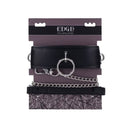 Edge Collar And Leash Black Neck Restraint With Metal Leash