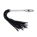 Edge Flogger Black Flogger Whip With Metal Handle