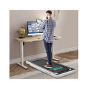 Electric Folding Treadmill With Bluetooth Speaker For Home White