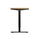Oikiture Electric Standing Desk Single Motor Black and Oak 150cm