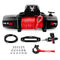 12V Electric Winch 14500LBS synthetic rope with Recovery Tracks Gen2 Black