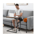 C Shaped End Table With Side Pocket For Living Room Bedroom