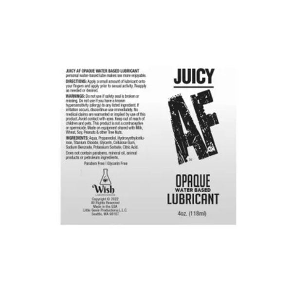 Juciy Af Waterbased Opaque Lube