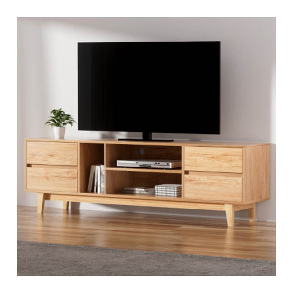 Entertainment Unit Stand Tv Cabinet Storage Drawer Shelf 180Cm Wooden