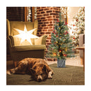 90 Cm Pre Lit Potted Artificial Entrance Christmas Tree For Porch
