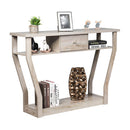 Modern Entryway Table with Storage Drawer for Office Grey