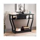 Modern Entryway Table with Storage Drawer for Office Black