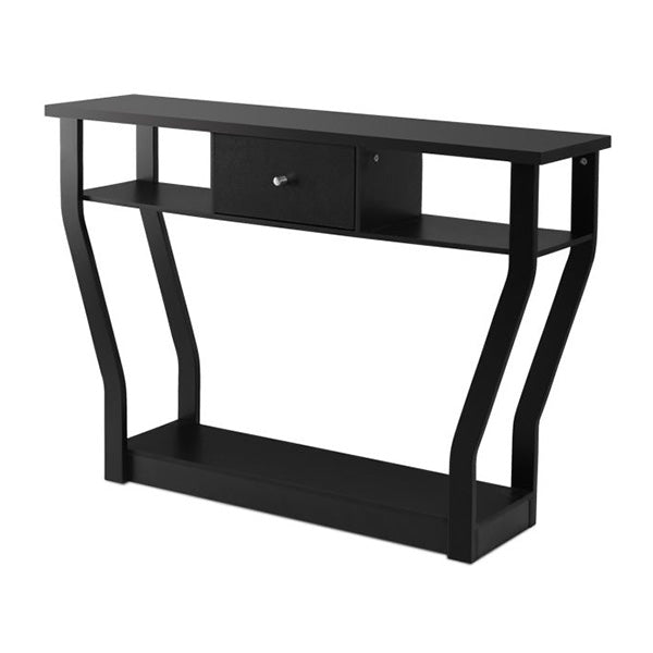 Modern Entryway Table with Storage Drawer for Office Black