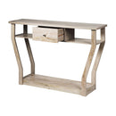 Modern Entryway Table with Storage Drawer for Office Grey