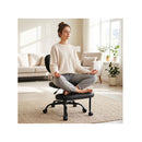 Ergonomic Cross Legged Office Chair With Wheels Adjustable Seat Black
