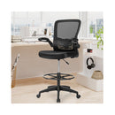 Ergonomic Drafting Chair With Flip Up Armrest Black