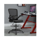 Ergonomic Drafting Chair With Flip Up Armrest Black