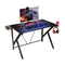 K shaped Ergonomic Gaming Desk with Video Storage for Home