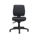 Ergonomic Midi Medium Back Operator Chair Black Fabric