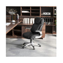 Ergonomic Office Leather Executive Chair With Rocking Function Black