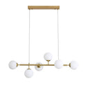 Eva 6 6 Light Opal Glass Pendant