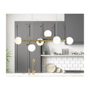 Eva 6 6 Light Opal Glass Pendant