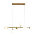 Eva 6 6 Light Opal Glass Pendant