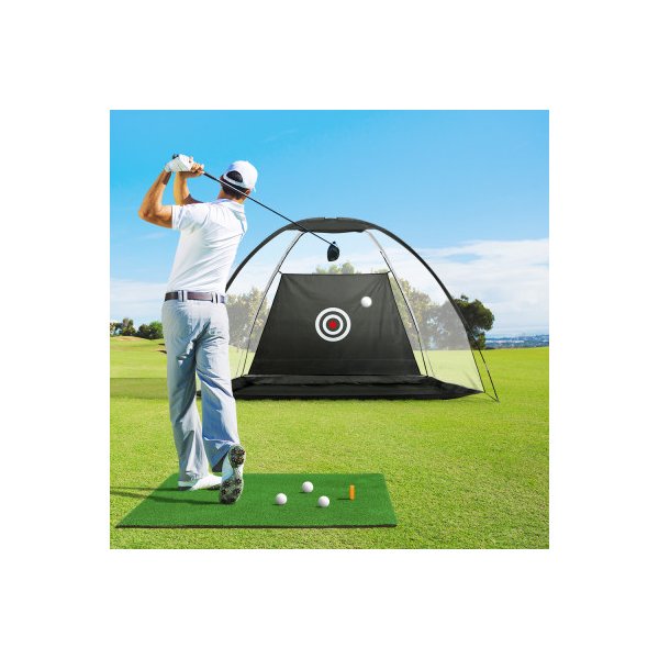 Golf Practice Net And Training Set Cage Hitting Mat