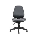 Evo Pro High Back Operator Chair Black PU Leather Without Arms