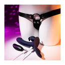 Evolved Giving Vibes Vibrating Strap On With Remote Black