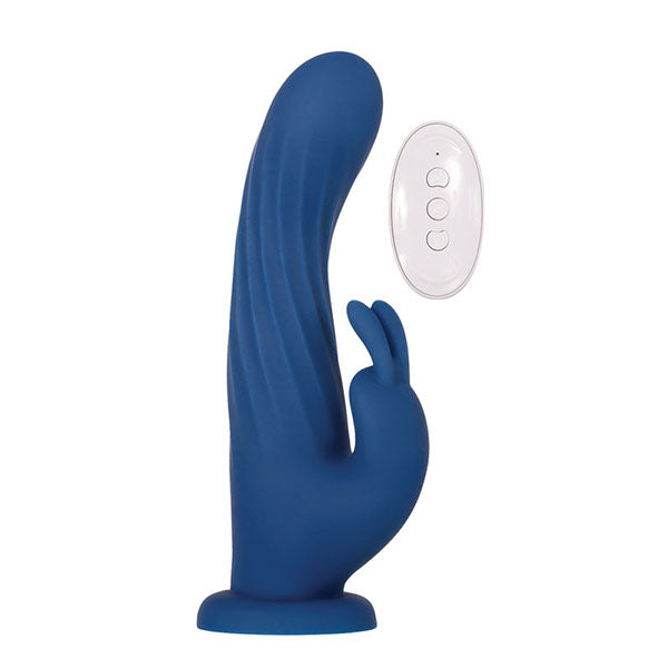 Evolved Rotating Blue Rabbit Vibrator Usb Rechargeable With Remote