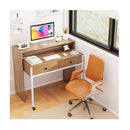 Extending Writing Desk Console Table With 2 Drawers Natural