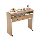 Extending Writing Desk Console Table With 2 Drawers Natural