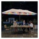 Extra Large Patio Umbrella With Base Double Sided Market Umbrella