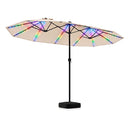 Extra Large Patio Umbrella With Base Double Sided Market Umbrella