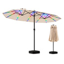Extra Large Patio Umbrella With Base Double Sided Market Umbrella