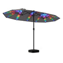 Extra Large Patio Umbrella With Base Double Sided Market Umbrella