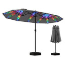 Extra Large Patio Umbrella With Base Double Sided Market Umbrella