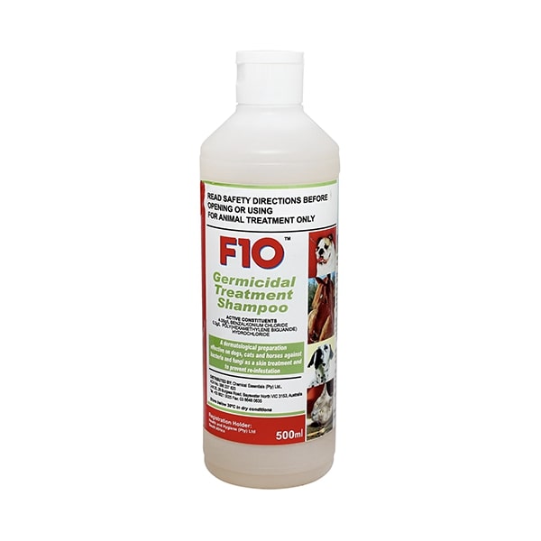 F10 Germicidal Treatment Shampoo For Dogs And Cats 500 Ml Bottle