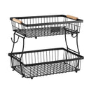 2 Tier Fruit Basket Bowl Detachable Kitchen Food Storage Stand
