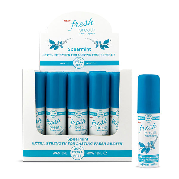 25 X 18 Ml Fresh Breath Mouth Spray Spearmint Extra Strength