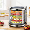 8 Trays Food Dehydrator Stainless Steel Auto-Rotate 10 Programs 700W