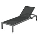 Sun Lounger Outdoor Lounge Chair Patio Furniture Aluminium Wheels Pool