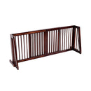 3 Panel Folding Wood Pet Slide Gate With Adjustable Length For Dogs