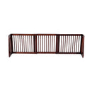 3 Panel Folding Wood Pet Slide Gate With Adjustable Length For Dogs